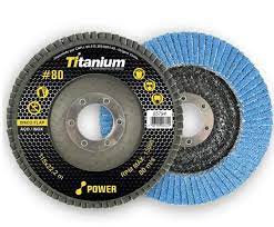 Disco Flap Power Curvo Zirconio 4.1/2" Titanium