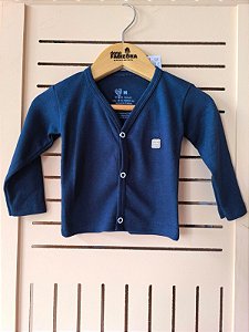 Casaquinho Bebê Linha Clean: Suedine com Etiqueta em Courino