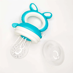 Chupeta Alimentadora/Mordedor de Silicone com Alça Orelhinhas - Livre de BPA