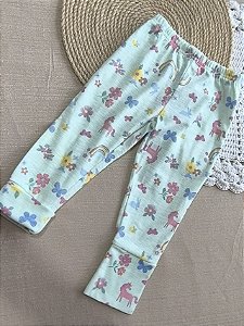 Calça Mijão para Bebê - Bordado no Bumbum e Extensor