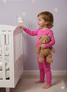 Conjunto Body Infantil Botão Liso em Ribana Premium