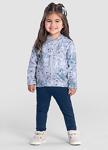 Jaqueta Infantil Menina Soft com Elastano Ursinhos