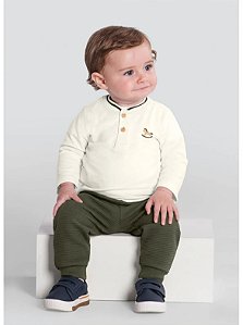 Conjunto Menino Cavalinho: Camiseta Piquet e Calça Jogger