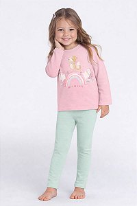 Conjunto Infantil Menina Blusão e Calça Jogger Bichinhos