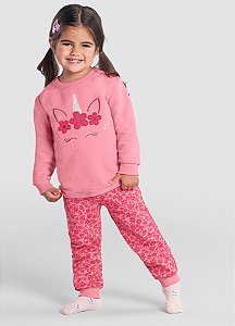 Conjunto Infantil Menina Pijama Unicórnio