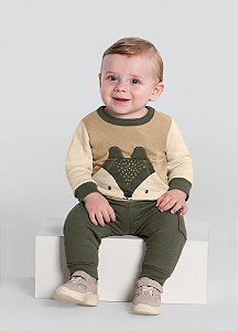 Conjunto Moletom Bebê Menino com estampa de Cervo - Brandili Baby