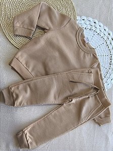 Conjunto Menino Blusão e Calça Moletom Básico