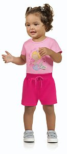 Conjunto Menina Sereia: Blusa e Shorts