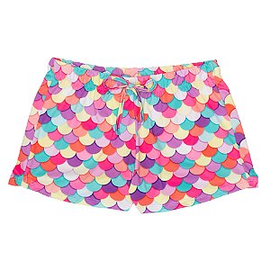 Shorts Infantil Menina em Malha UV Estampada