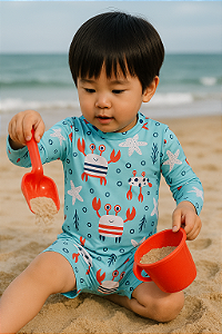 Macaquinho Infantil em Malha UV Estampada