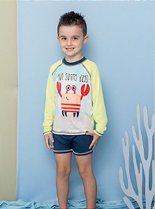 Conjunto Infantil em Malha UV: Blusa e Sunga