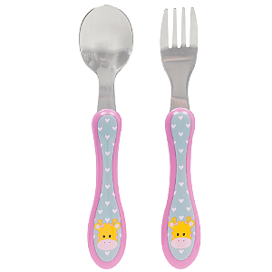 Kit de Talheres Infantis Buba: Garfo e Colher