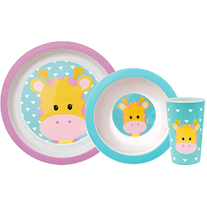 Kit Refeição Infantil Buba Animal Fun - 3 Peças