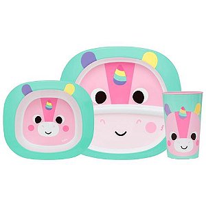 Kit Refeição Infantil Buba Zoo - 3 Peças