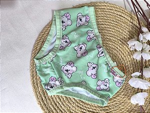 Calcinha Infantil em Poliamida Estampada - Estampa e cores Sortidas