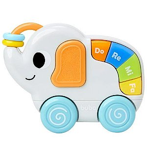 Elefantinho Musical Buba - Brinquedo Interativo com Luzes e Sons (6m+)