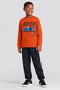 Conjunto Infantil Menino de Carro em Moletom Peluciado Brandili