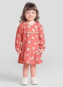 Vestido Infantil Menina Floral Brandili