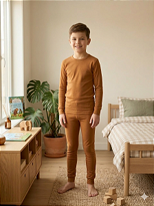 Conjunto Térmico Infantil Comfort Blusa e Calça com Interior Aveludado