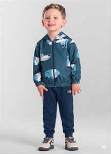 Conjunto Infantil Menino Estampado com Jaqueta e Calça Jogger Brandili