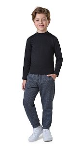 Calça Infantil Básica em Moletom 70% Algodão com Bolso e Cordão
