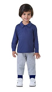 Calça Infantil Jogger Moletom Mescla Peluciado