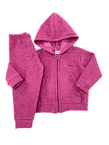Conjunto Infantil Bouclê Peluciado Jaqueta e Calça