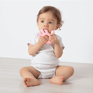 Mordedor Mãozinha Rosa Buba com Textura para Massagear Gengiva (+3m)