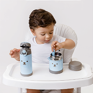 Pote Térmico Infantil Buba Gumy de Aço Inox com Talher 320ml