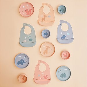 Pratinho Infantil em Silicone com Ventosa Buba Cloudy - +6m