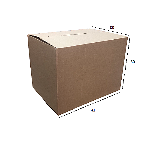 Caixa de Papelão para Transporte e Mudança N.05 41x30x30 cm Parda (Pacote c/ 10 unids)