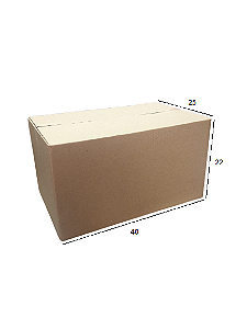 Caixa de Papelão para Transporte e Mudança N.06 40x25x22 cm Parda (Pacote c/ 5 unids)