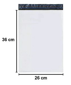 Envelope Plastico de Segurança Tipo Correio Liso 26x36 cm (Pacote c/ 250 unids)