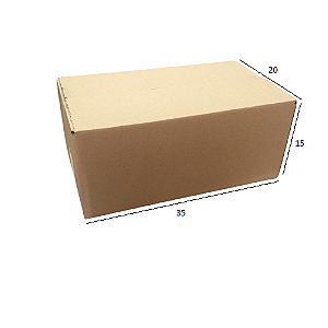 Caixa de Papelão para Transporte e Mudança N.15 35x20x15 cm Parda (Pacote c/ 5 unids)