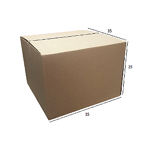 Caixa de Papelão para Transporte e Mudança N.30 35x35x25 cm Parda (Pacote c/ 5 unids)