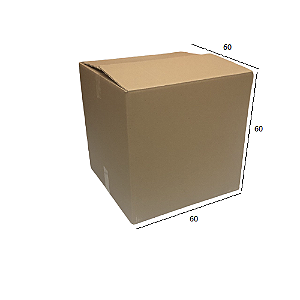 Caixa de Papelão para Transporte e Mudança Mod. G 60x60x60 cm Parda (1 unid)