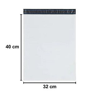 Envelope Plastico de Segurança Tipo Correio Liso 32x40 cm (Pacote c/ 250 unids)