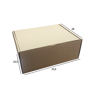 Caixa de Papelão para Envio S-04 34,5x28x14,5 cm Parda (1 unid)