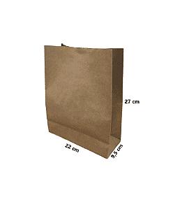 Saco Delivery Kraft SD-27 22x9,5x27 cm (Pacote c/ 10 unids)