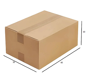Caixa de Papelão para Transporte e Mudança N.11 40x30x10 cm Parda