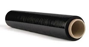 Filme Stretch Preto 50cm x 0,25 micras com tubete - 3,5kg