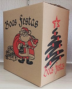 Caixa para Cesta de Natal 32x20x35 cm Ref.5 (Pacote c/ 10 unids)