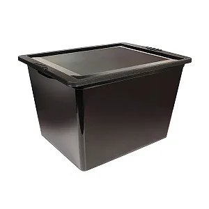 Caixa Organizadora Plástico Preto 28L - 26,8x32,3x41,9 cm - OR19 - São Bernardo