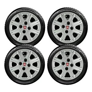 Jogo Calota Aro 13 Fiat Uno Mille Fire 2010 072