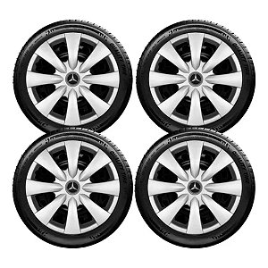 Kit Calota Esportiva Encaixe Aro 15 Mercedes Classe A 460