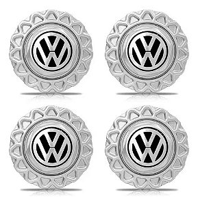 Jogo 4 Calota Centro Roda Vw Volkswagen Bbs Santana Vw