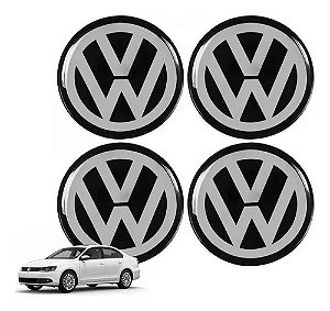 Jogo 4 Emblema Adesivo Calota Vw Gol G1 A G8 Resinado 48mm