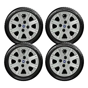 Jogo Calota Aro 13 Fiat Uno Mille Fire 2010 072az