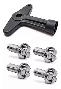 Kit Chave + Parafuso Antifurto Para Calota Gm Resistente