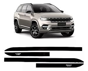 Friso Lateral Protetor Porta Jeep Commander Preto 2022/...